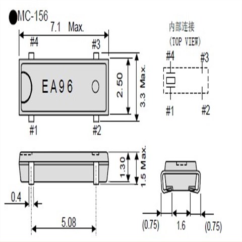 MC-15632.7680KA-A,爱普生无源晶振,7015音叉型晶振