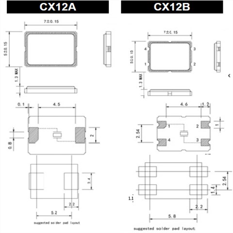 Cardinal晶振,贴片晶振,CX12A晶振,进口无源晶振