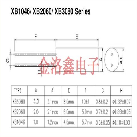 XB2060音叉晶体,NAKA Crystal,插件石英晶振
