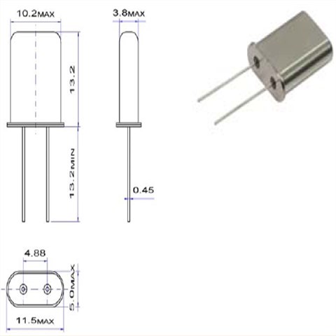 QuartzCom晶振,HC-49U石英晶体,16MHz,6G低成本晶振