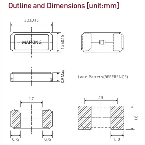 SIWARD晶振,3215石英晶振,XTL721-S999-301,6G通信晶振