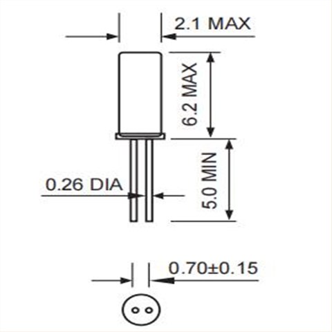 XKC26-76K800-A12.5,Fortiming晶振,圆柱音叉表晶,6G通信设备晶振