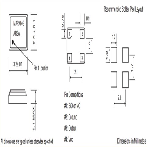 Fortiming晶振,XO32-27M120-B25D3,3225晶振,6G光纤通道晶振