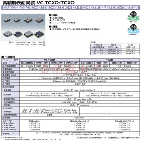 1XTW36864MAA,TCXO温度补偿晶振,DSB321SDN晶振