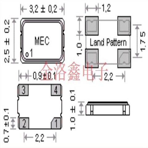 18SWO-BT-25.000,Mercury玛居礼贴片振荡器,SWO石英进口晶振