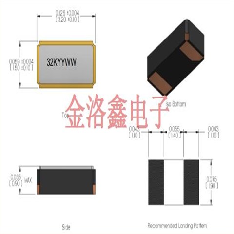 BQCST-32K76F–YBBKT,32.768kHz晶振,Bliley美国进口晶振,3215谐振器