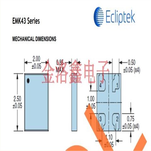 EMRB85B-32.768K,Ecliptek振荡器,EMRB85晶振,32.768kHz晶振