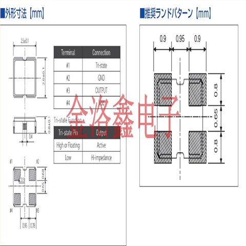 CSX-252FAE50000000T,2520晶振,西铁城有源晶振,小型携带器晶振