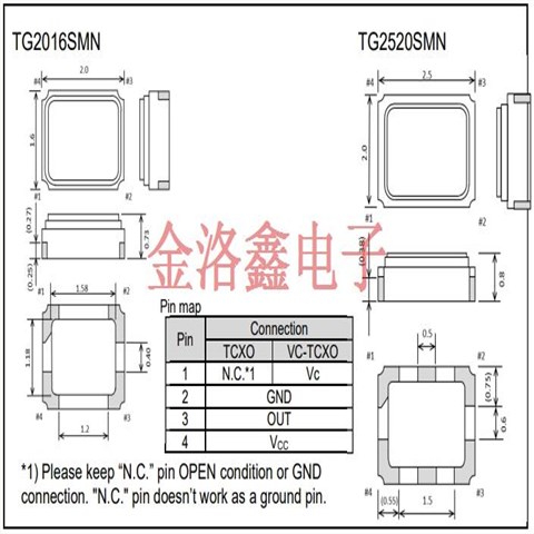 TG2520SMN27.6000M-ECGNNM3,温度补偿振荡器,物联网晶振,无线通信设备晶振