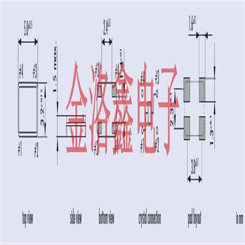 Q8.0-JXG53P4-12-30/50-T1-LF,陶瓷晶振,5032晶体谐振器