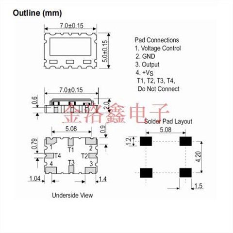 LFTVXO009909BULK,VCTCXO压控温补晶振,高频率稳定性晶振