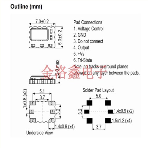 LFTVXO076348REEL,3.3V低电流电压晶振,汽车电子晶振 LFTVXO076348REEL,3.3V低电流电压晶振,汽车电子晶振