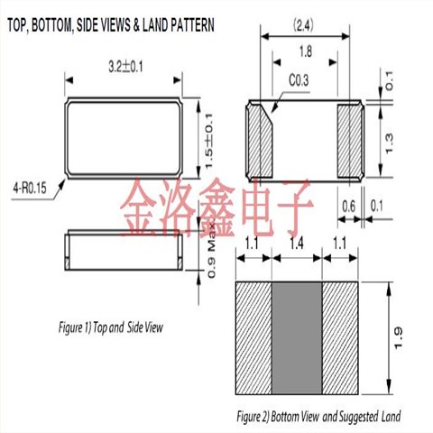 ECS-.327-12.5-34S-TR9,ECS车规晶振,3215贴片封装晶振