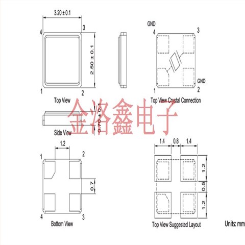 7M24000192,TXC台湾晶技晶振,无线局域网应用晶振