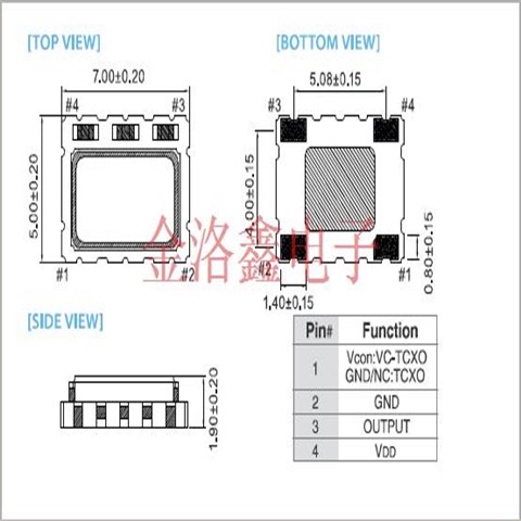 TTETKLJANF-19.200000,Taitien台湾进口晶振,7050金属封装晶振