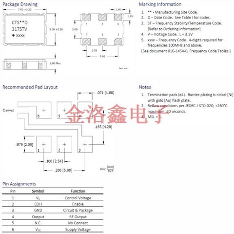 656L12505C3T,高频控制晶振,3.3V压电晶振