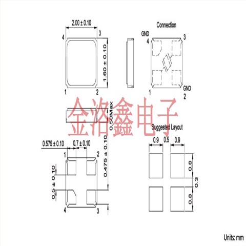 AN38470701,2016有源晶振,高密度表面贴装晶振