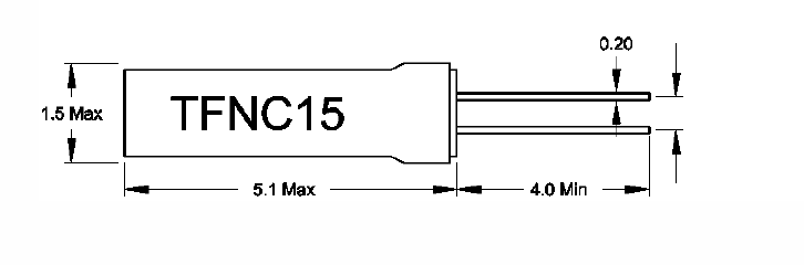 引脚焊接型谐振器,5115圆柱DIP晶体,TFNC15晶振