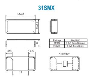 SMI晶振,31SMX晶振,SMD无源晶振