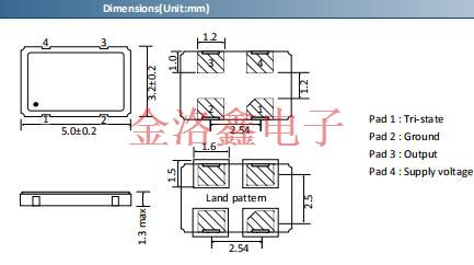 95032S超小型时钟振荡器,艾西迪晶体,RSD1600BBISEPL-PF[16MHz]晶振