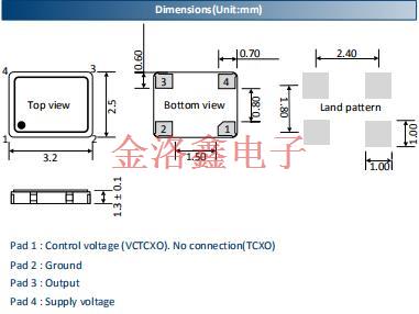 艾西迪晶振,TCSW32石英振荡器,TC322600MBXNBXXZL-PF[26MHz]晶振