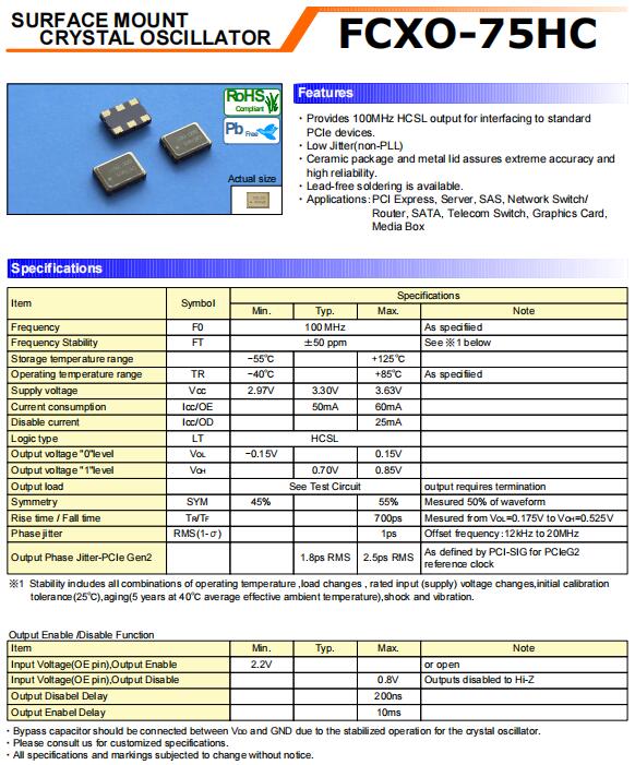 FCXO-75HC