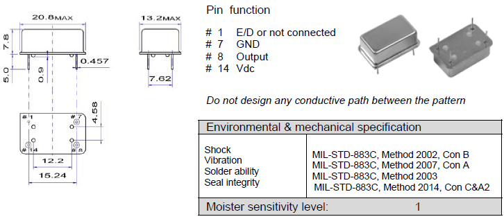 MCO-7050H 20.8_13.2mm OSC DIP