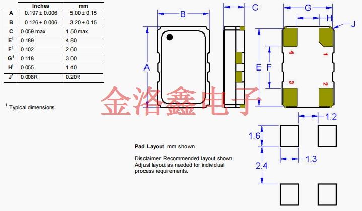 TCD4 5032 TCXO