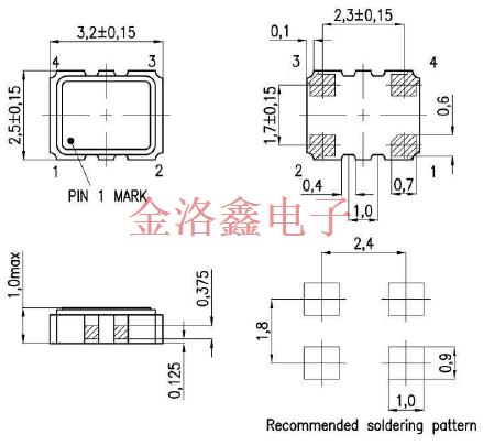 T-32A2070JXS-LF-26.000MHz,T-32000石英晶体振荡器,KVG贴片晶振